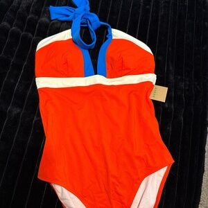 Boden Ithaca Halter Swimsuit - size 10 long torso